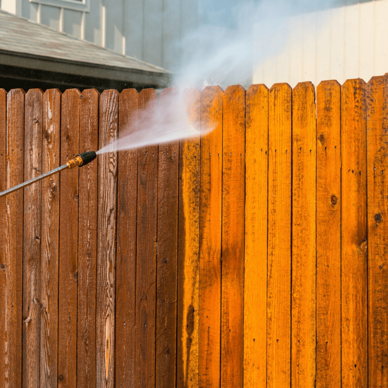 Fence washing